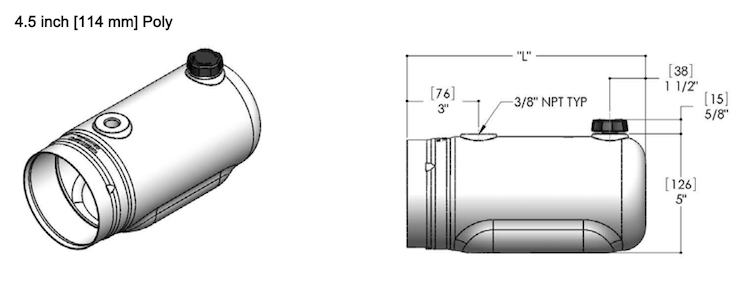 4.5" Diameter Plastic Reservoirs