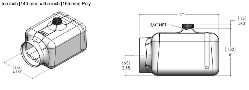 5.5" X 6.5" Plastic Reservoirs